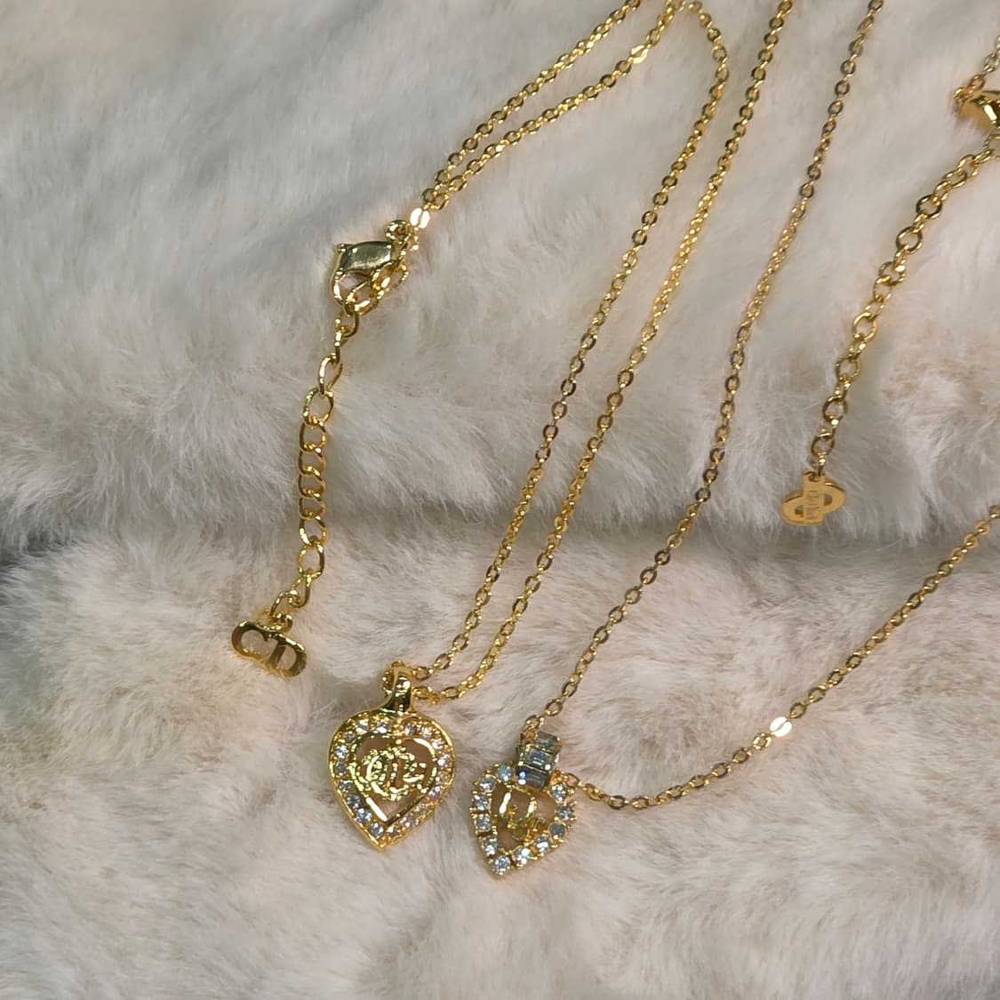 크리스찬 디올 하트 큐빅 DIOR 로고 목걸이 상품이미지7