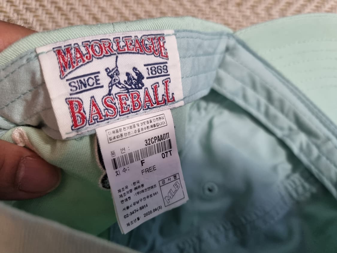 MLB 엠엘비 LA 다저스 야구 모자 민트색 곰돌이 자수 볼캡 상품이미지5