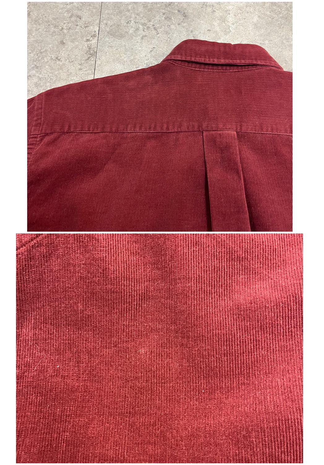 빈폴 코듀로이 셔츠 버건디 95 #csz2729  상품이미지7