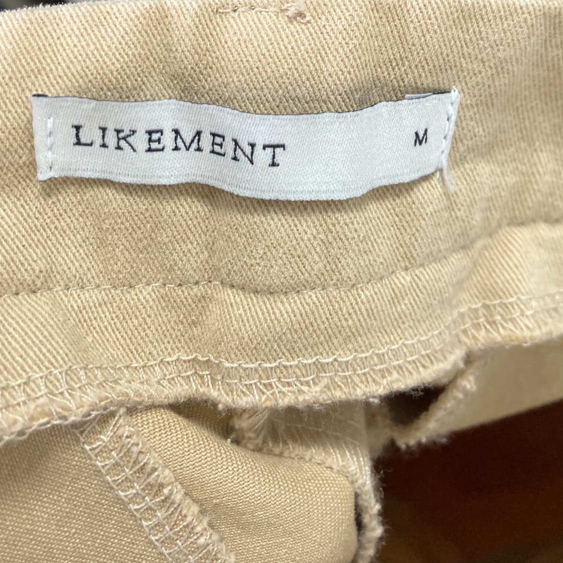 LIKEMENT 여성핀턱면팬츠 베이지 27 영구제 상품이미지4