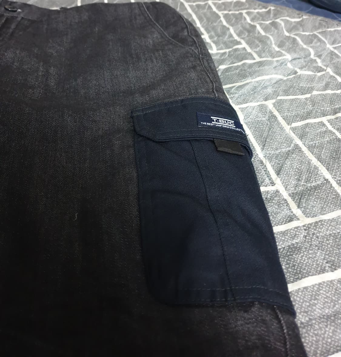 T-BUC 겨울 방한 데님 카고 패딩 팬츠 (37~38) 상품이미지2