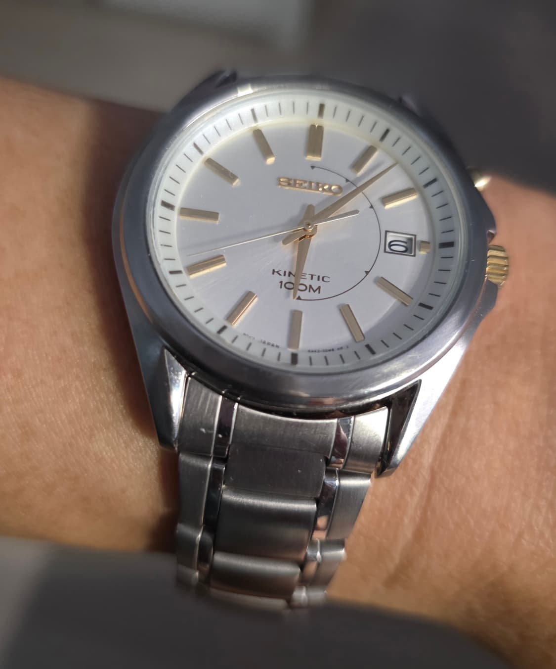 세이코 키네틱오토 (SKA525P1) 화이트 스틸시계 상품이미지5