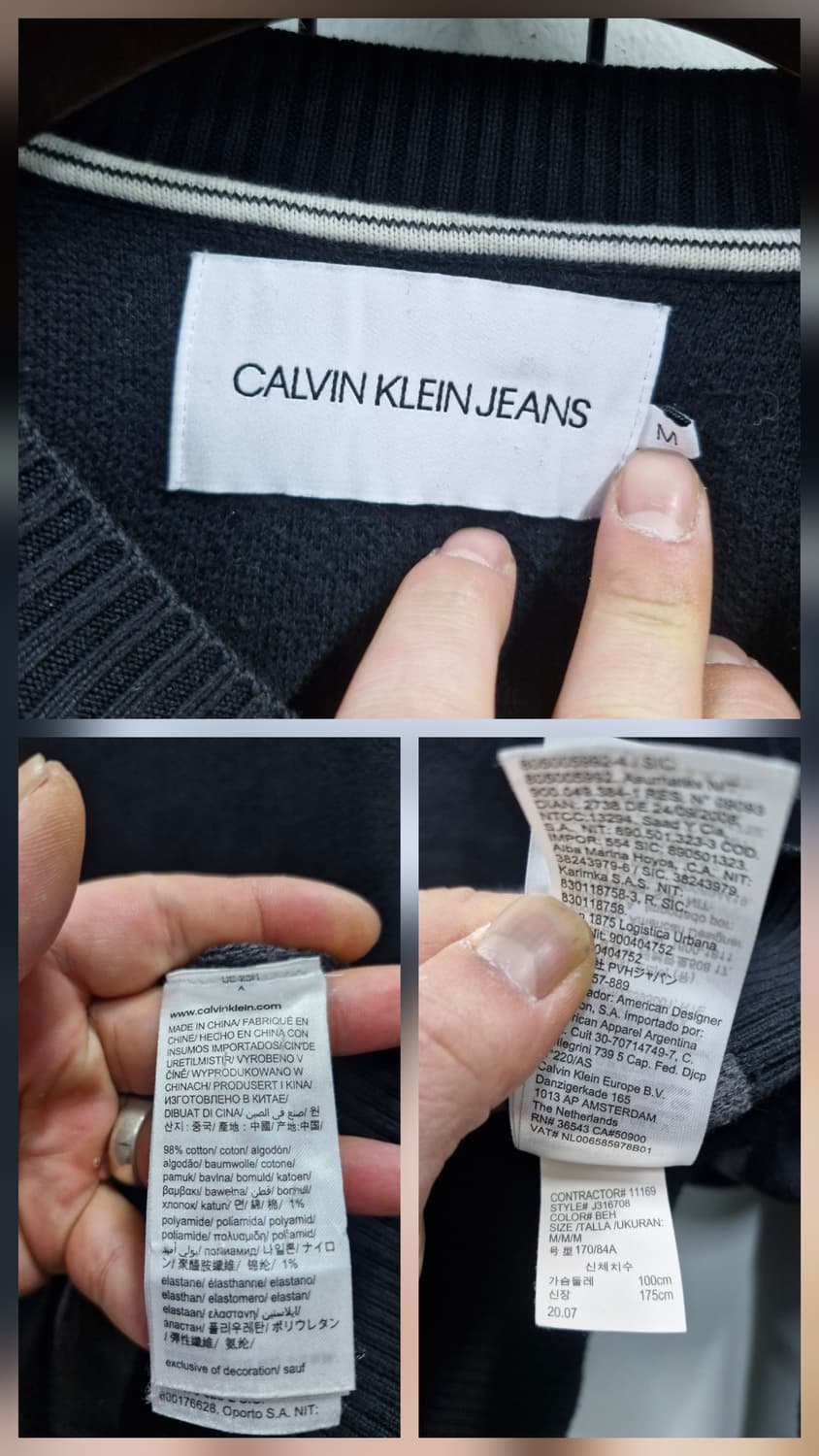 95M 캘빈클라인진 CK 로고 블랙 니트. 상품이미지8