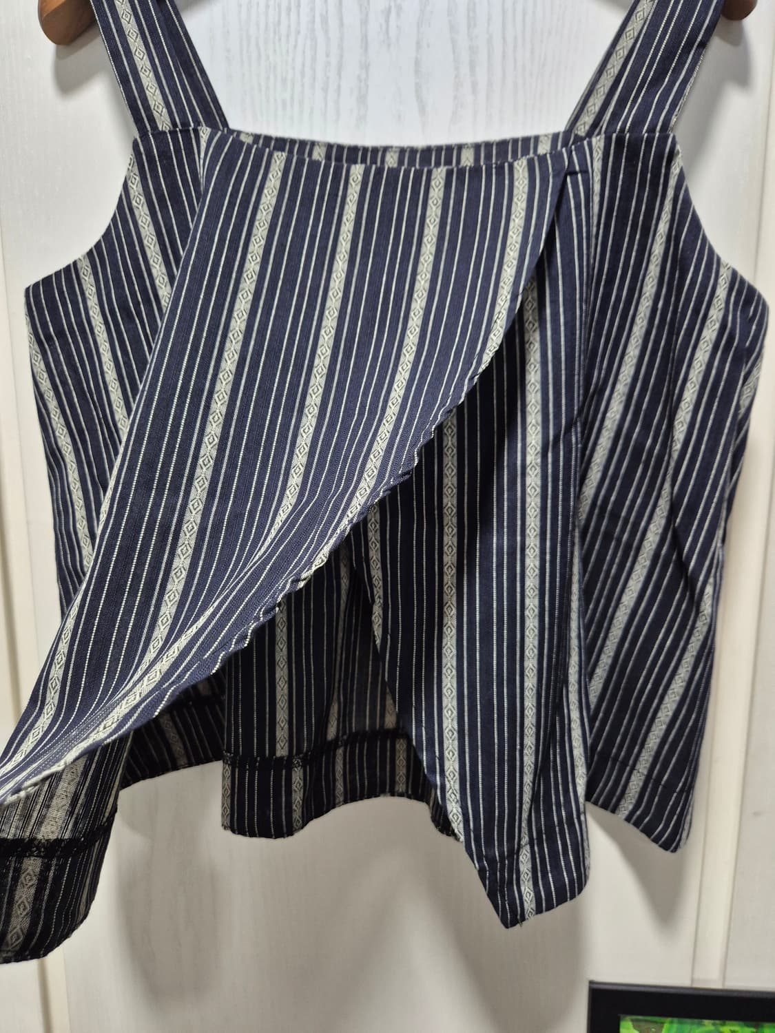 (세일)(새상품)스트라이프 끈나시 스커트 투피스 세트 상품이미지3