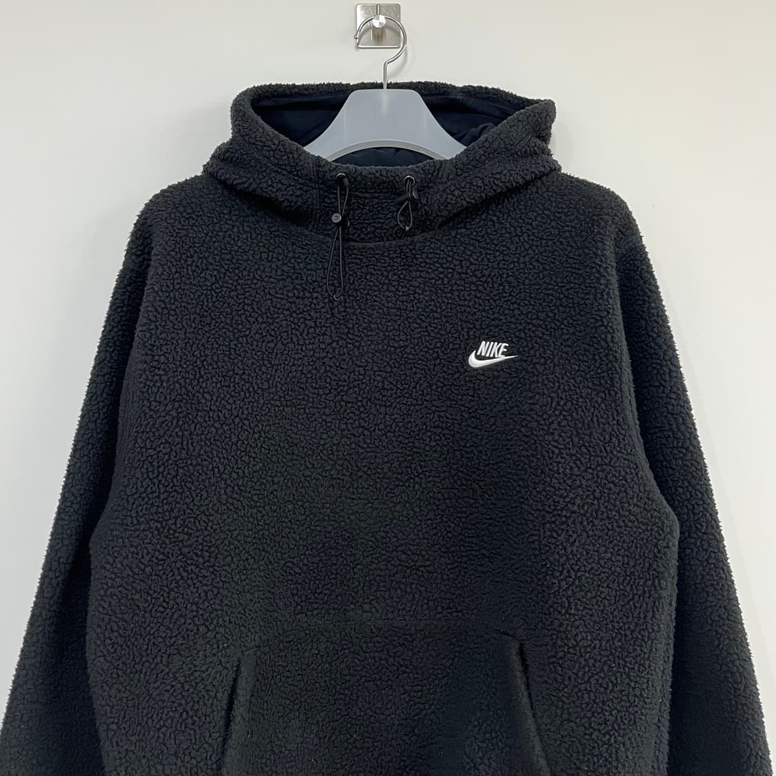 나이키 NSW 뽀글이 후리스 셰르파 풀오버 블랙 후드티 상품이미지4