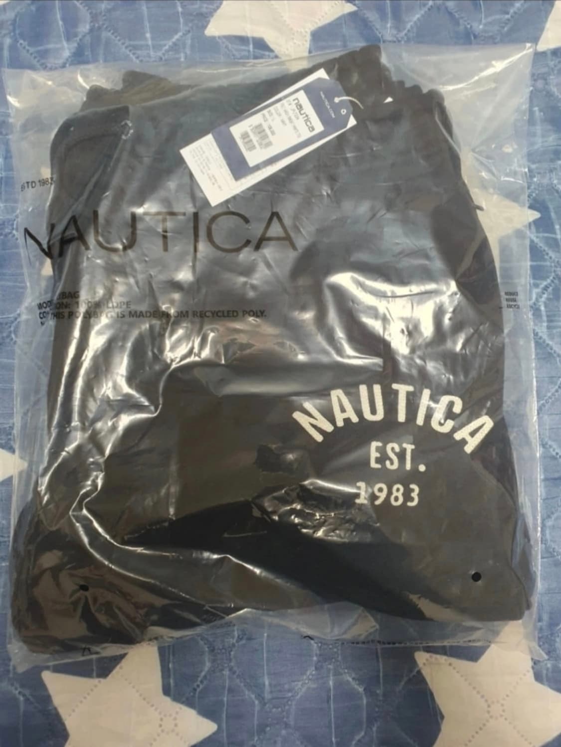 노티카 재팬 Nautica JP 펠트 아치로고 스웻팬츠 네이비 L 미개봉 상품이미지1