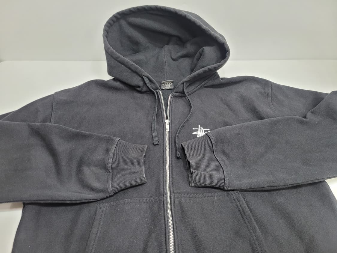 STUSSY 23SS 스투시 기모 후드 집업 / 남 XL 블랙  상품이미지4