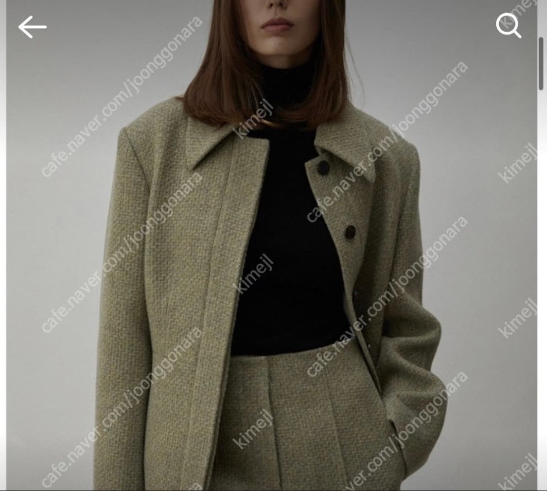 [새상품] 오르 ORR 벨티드 울 100% 트위드 자켓 상품이미지3