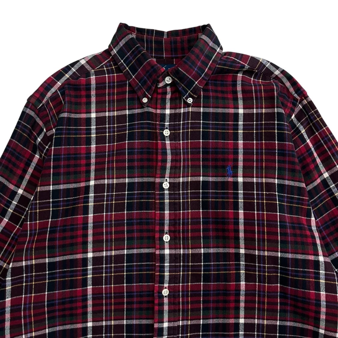 폴로 랄프로렌 블루포니 타탄체크 셔츠 L 상품이미지4