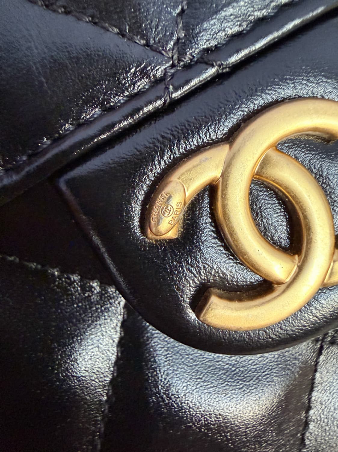 샤넬 25백 미디움 유광 카프스킨 초기 버전 초하이 상품이미지6