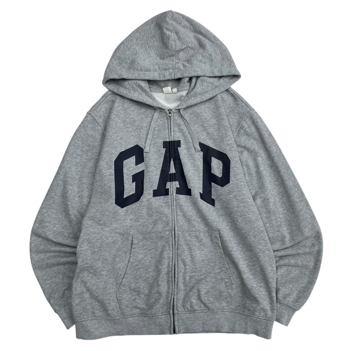 갭 네이비 센터로고 그레이 후드집업 2XL 상품이미지2