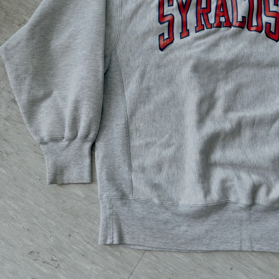 90s 챔피언 리버스위브 "SYRACUSE" 스웨트셔츠 맨투맨 USA 상품이미지6
