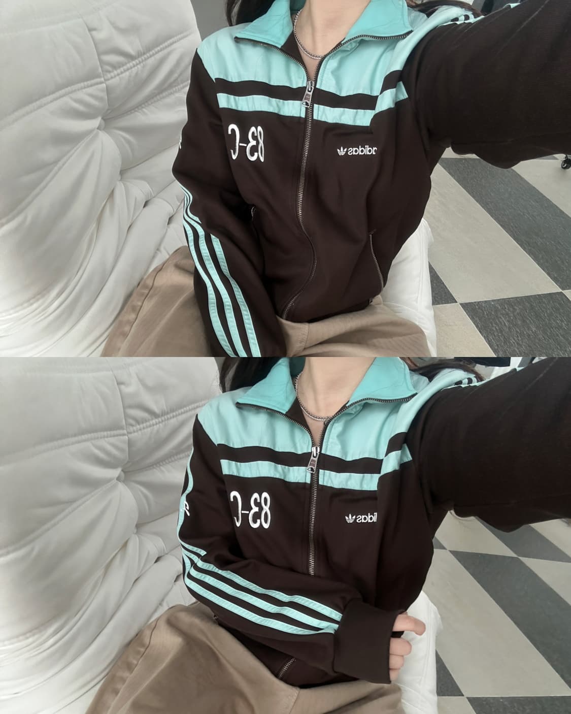 아디다스 브라운/민트 83-C 져지  상품이미지3