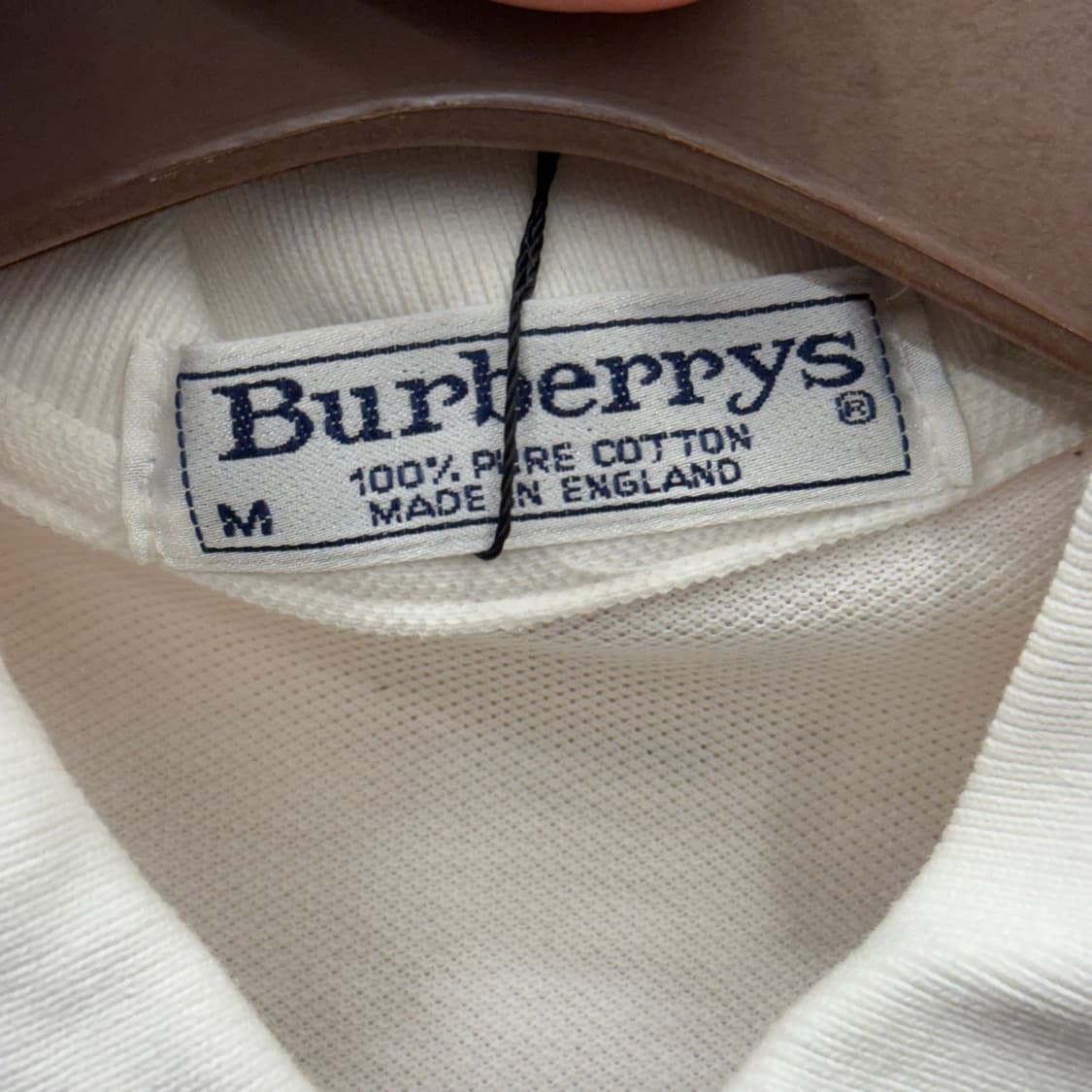 버버리 클래식 크레스트 자수 로고 피케 반팔 카라티 화이트 상품이미지7