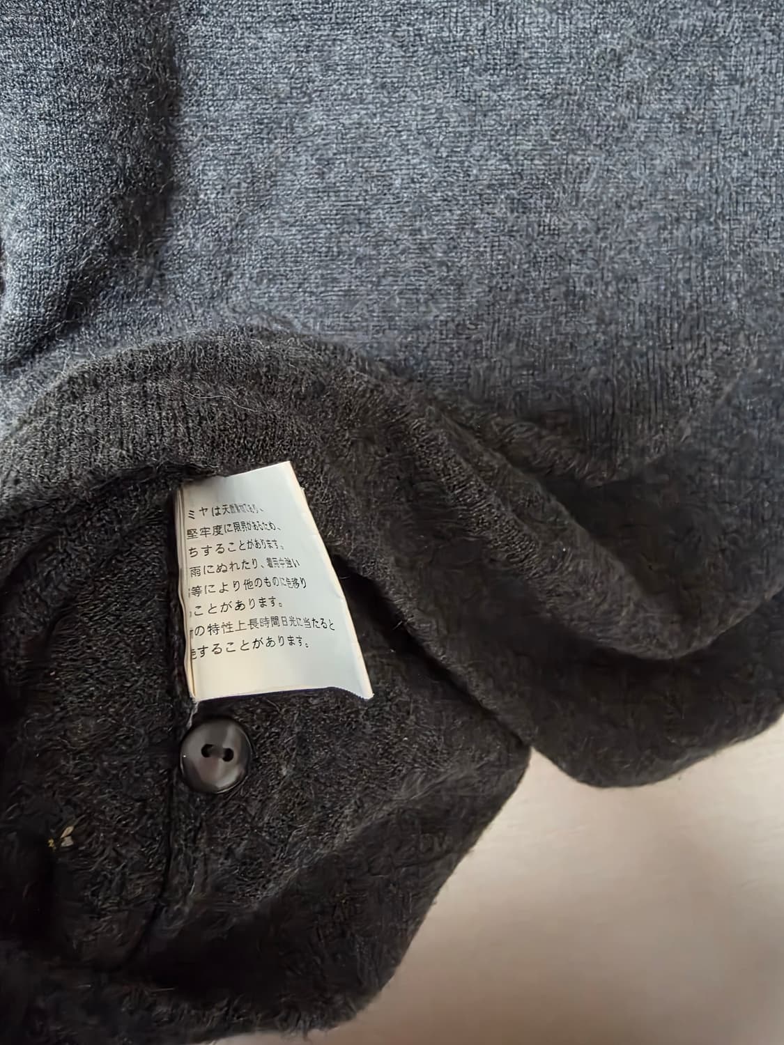 진회색 캐시미어 100% 가디건 상품이미지5