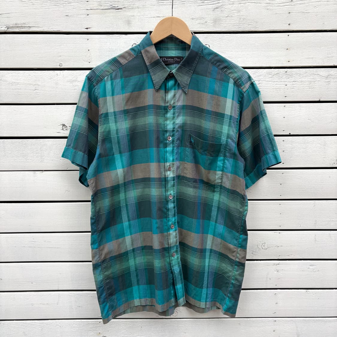 Dior 90s 디올 체크 반팔 셔츠 상품이미지1