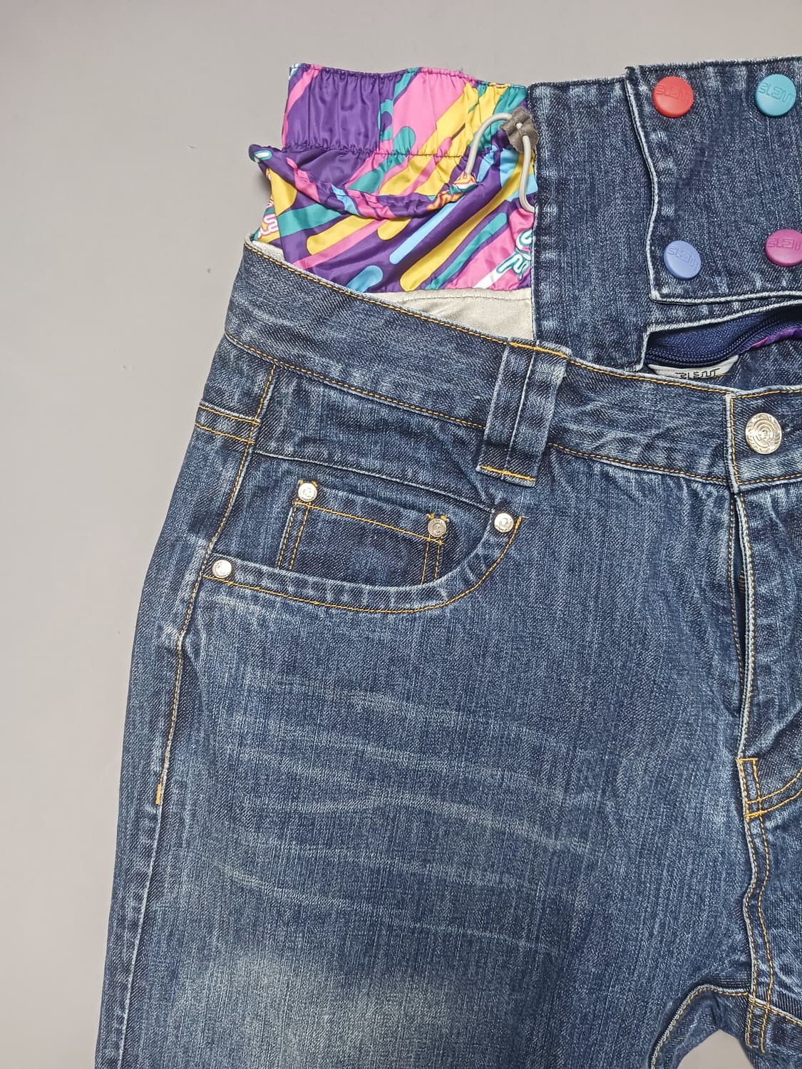 [M] 블렌트 마블 레이어드 데님 팬츠 보드복 스키복 상품이미지2