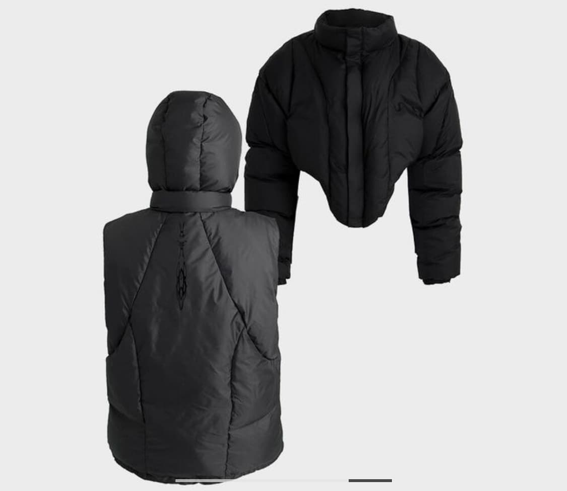 오호스 레이어드 볼레로 다운 재킷 패딩 상품이미지2