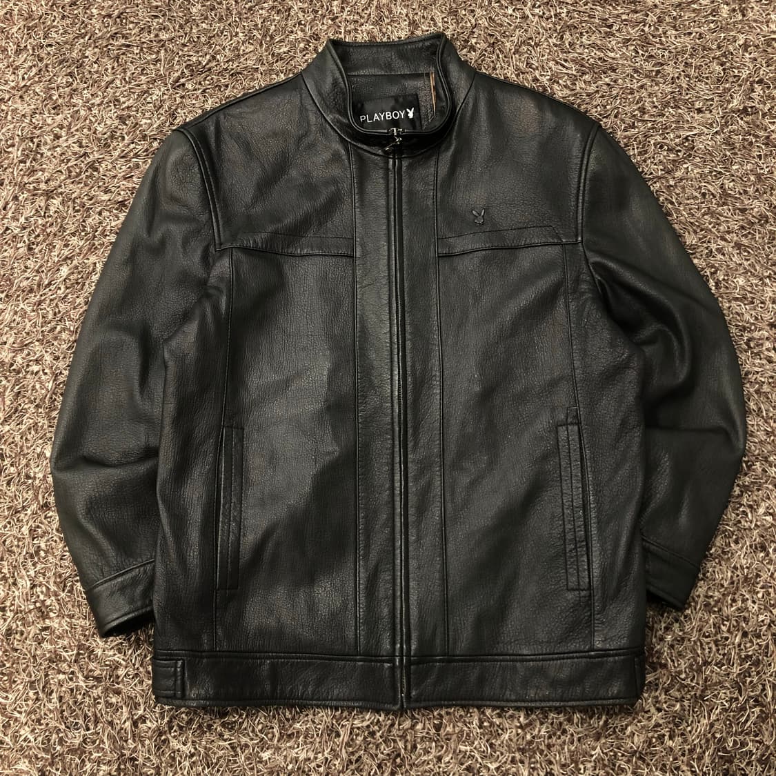 플레이보이 염소가죽 로고 레더 가죽 자켓 상품이미지1