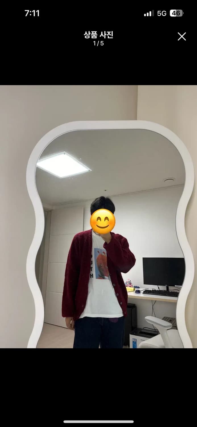 60s 빈티지 모헤어 가디건 버건디 상품이미지1