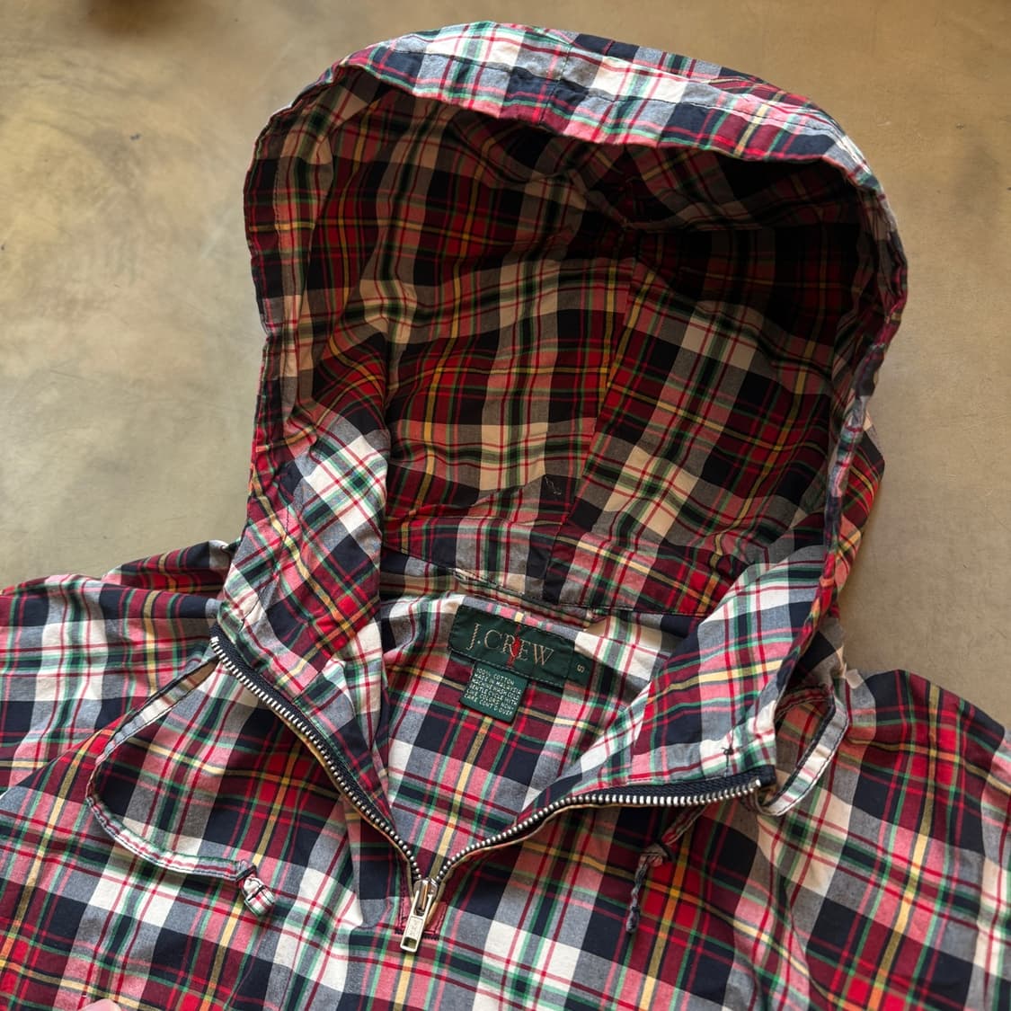 제이크루  체크패턴 후드 아노락 상품이미지5