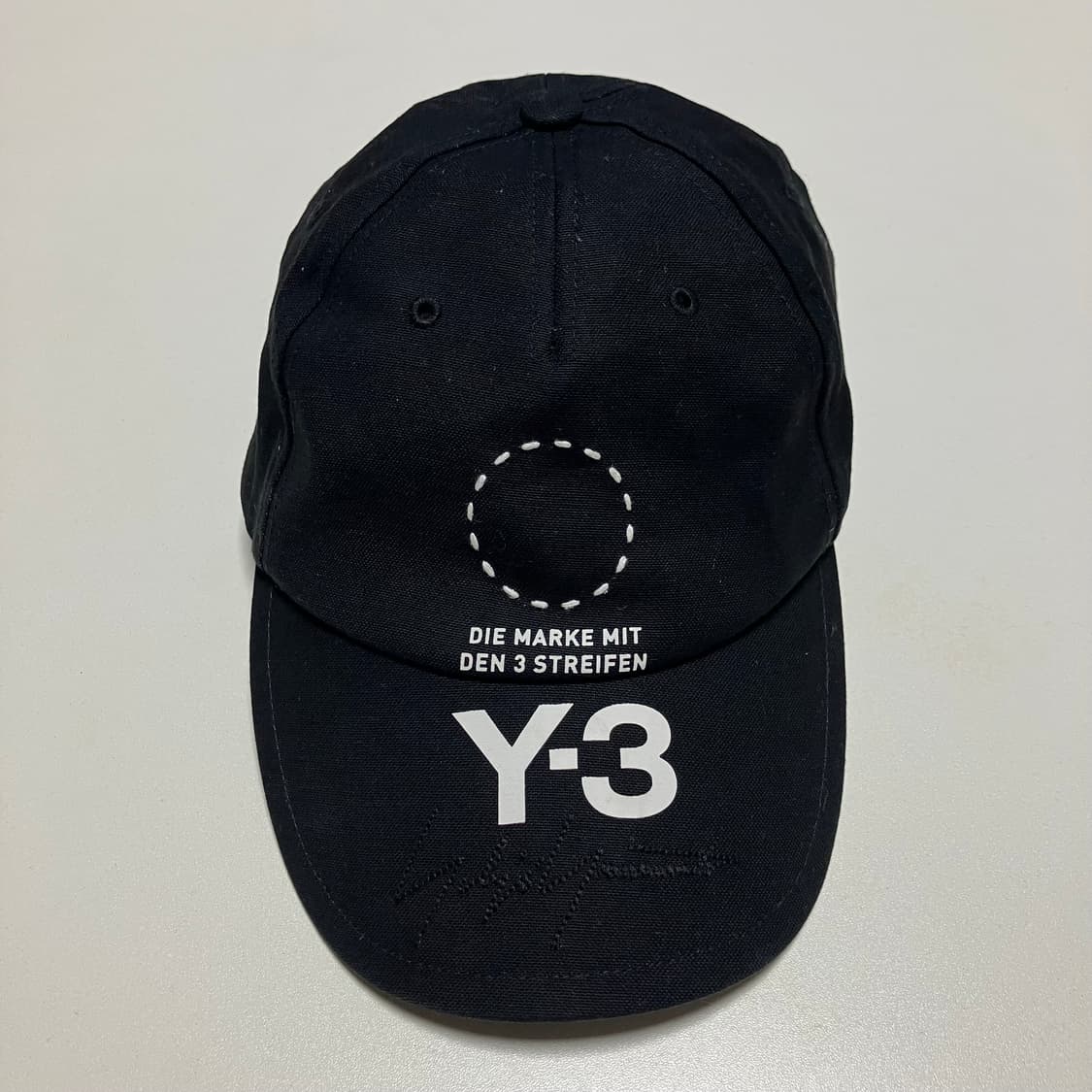 Y-3 요지야마모토 자수 볼캡 모자 Black 상품이미지1