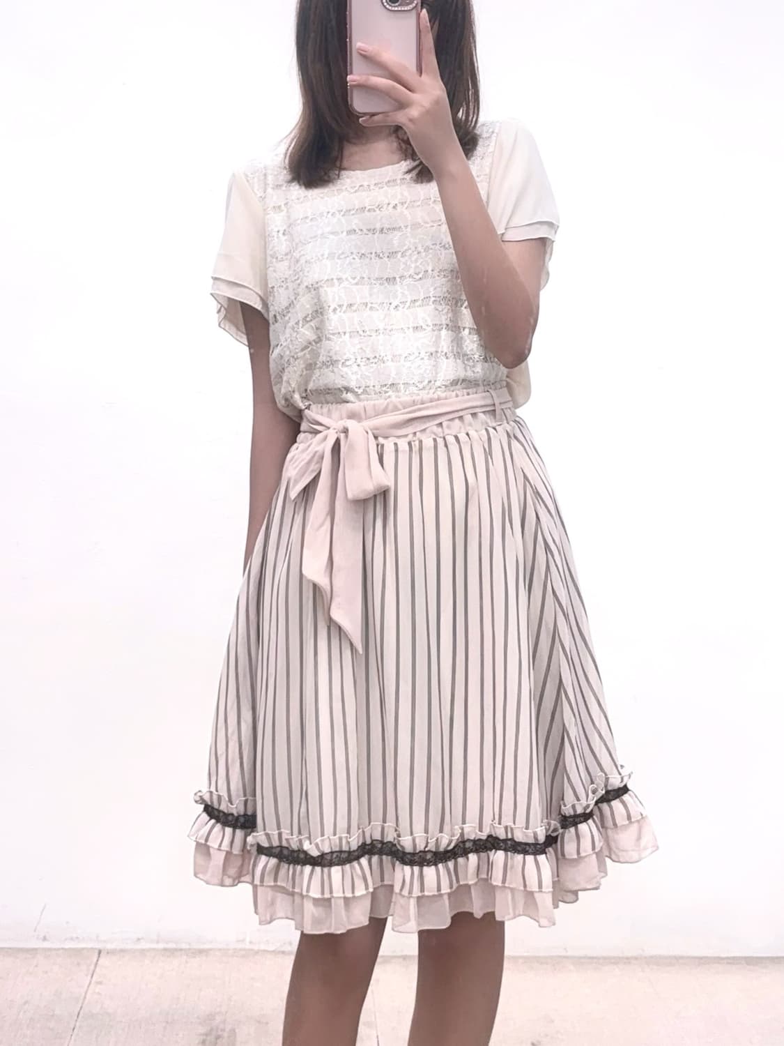 axes femme 액시즈팜 실연쇼콜라티에st 딸기초코 스커트 상품이미지1