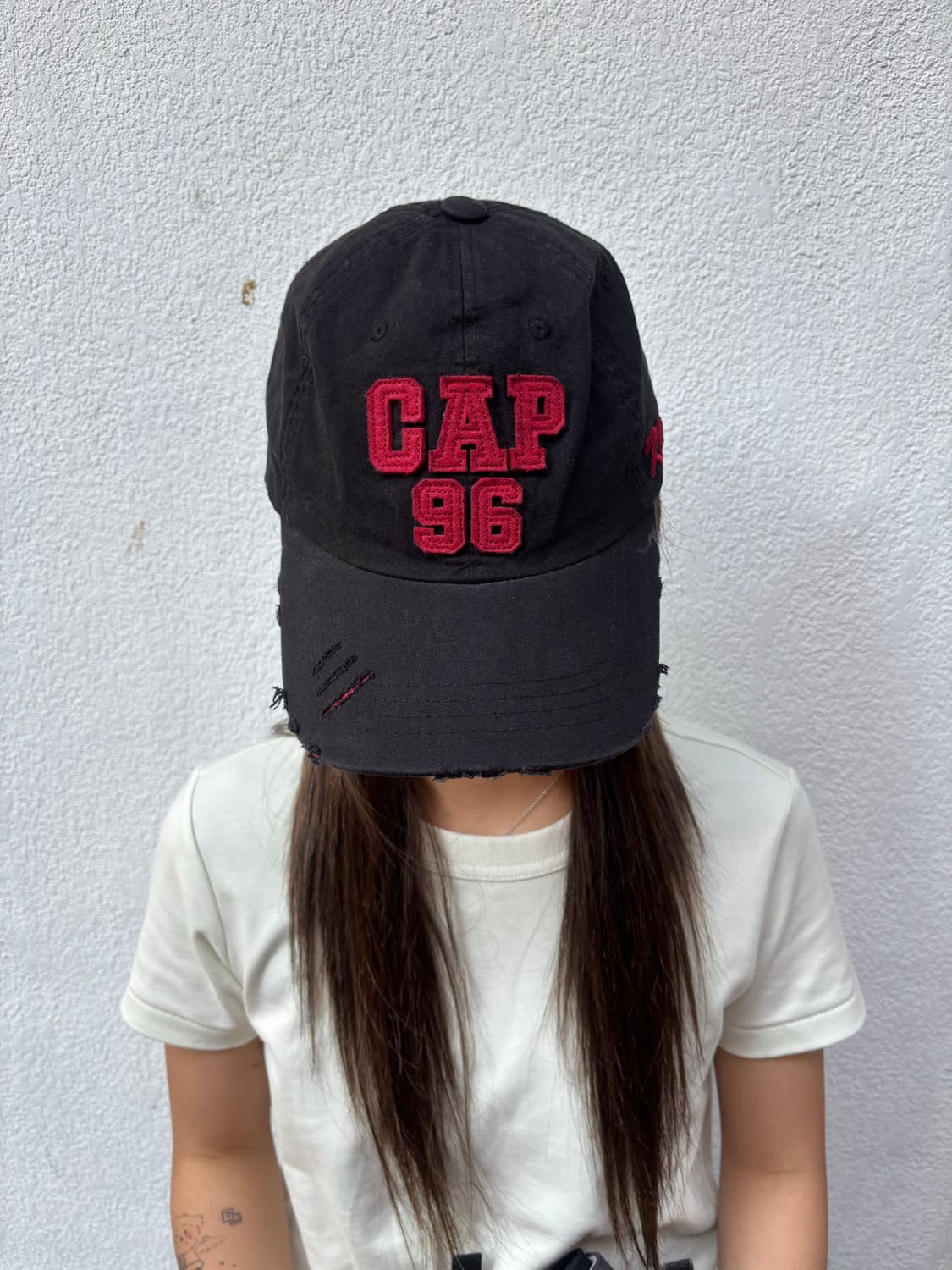 Korean CAP 96 디스트로이드 빈티지 볼캡 상품이미지1