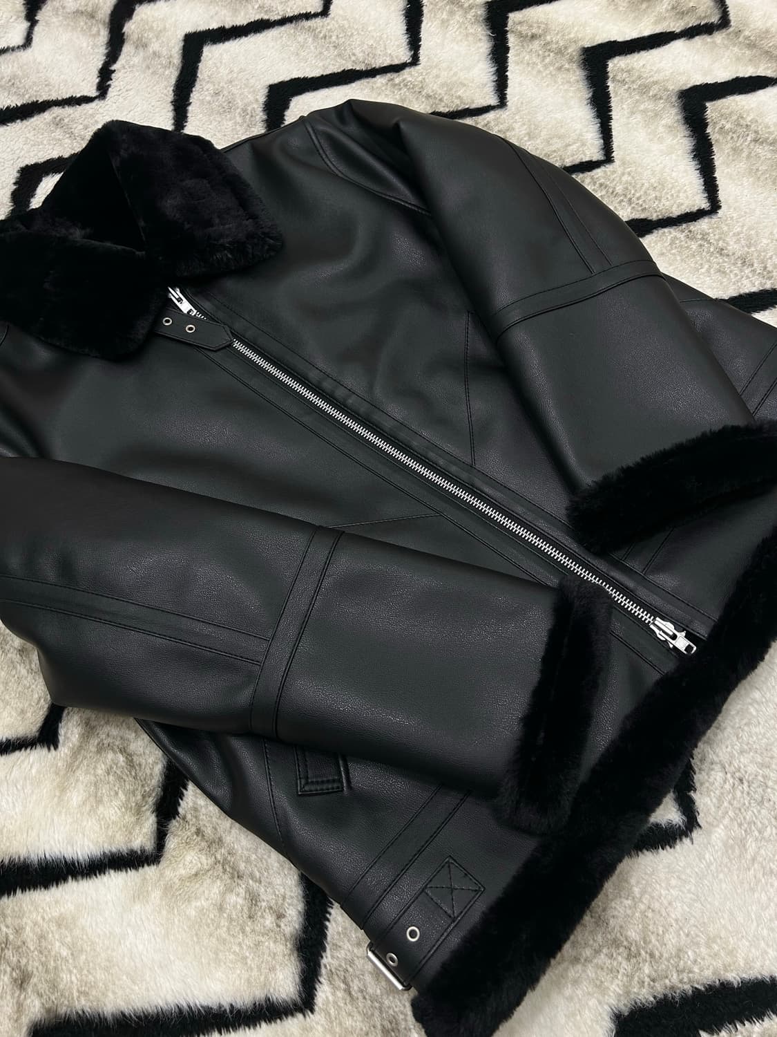 [2XL]도프제이슨 무스탕/블랙/약유광 상품이미지2