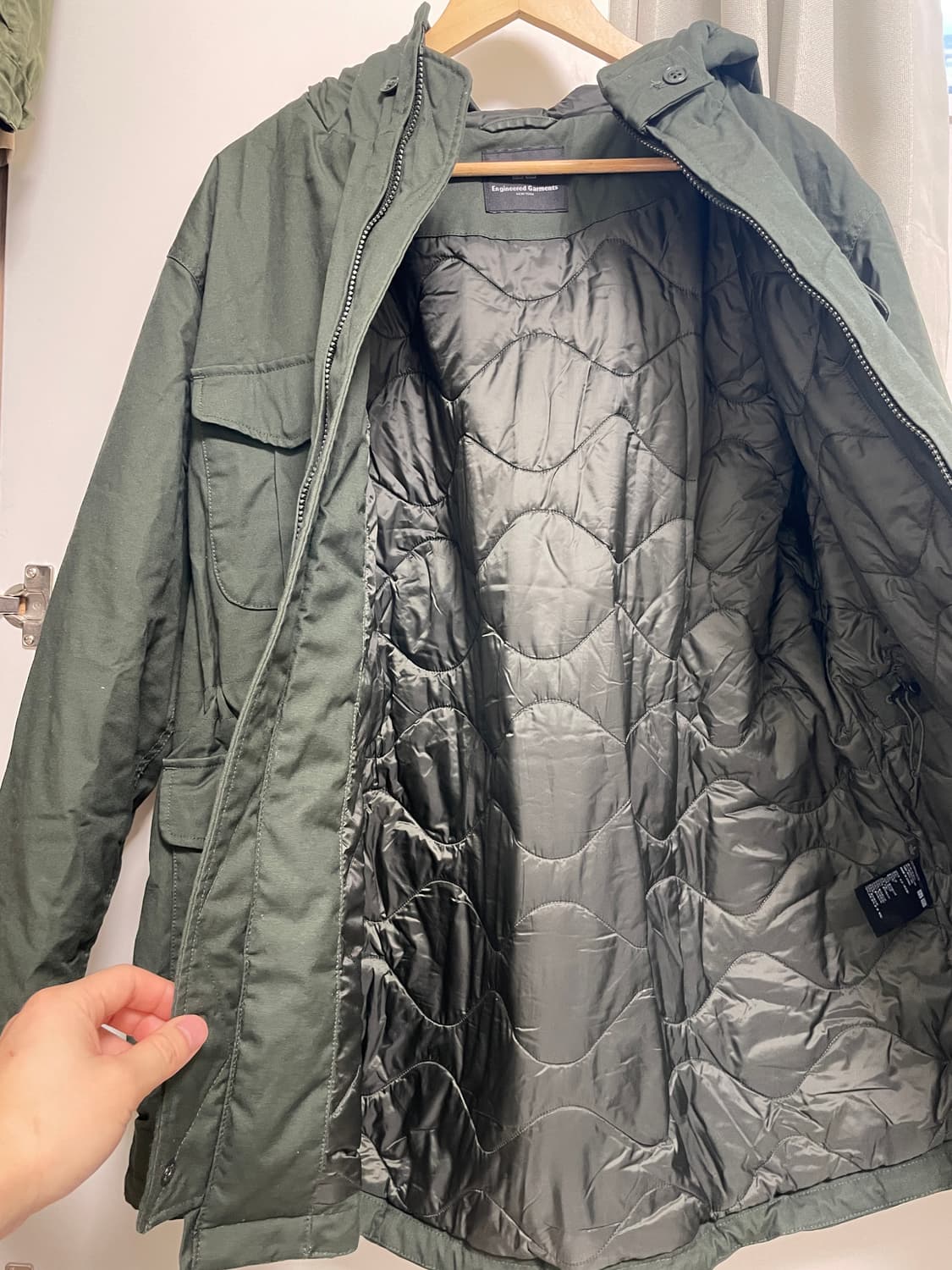 유니클로 엔지니어드 가먼츠 퍼프테크 유틸리티 자켓 올리브 L 유니 엔가 상품이미지5