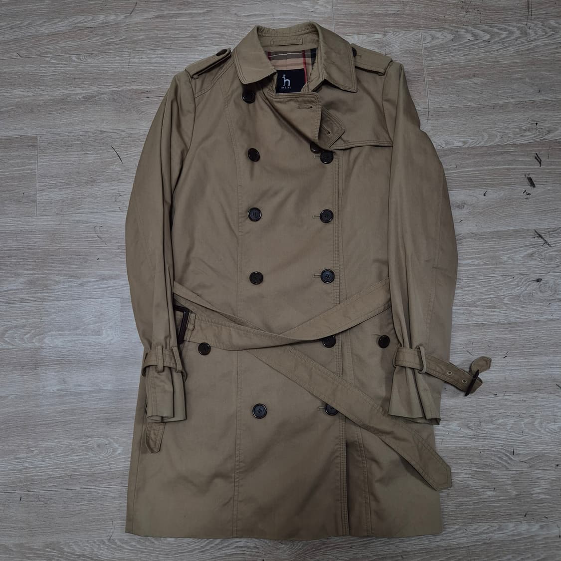 헤지스 여성 더플 베이지 트렌치코트 85-160 상품이미지1