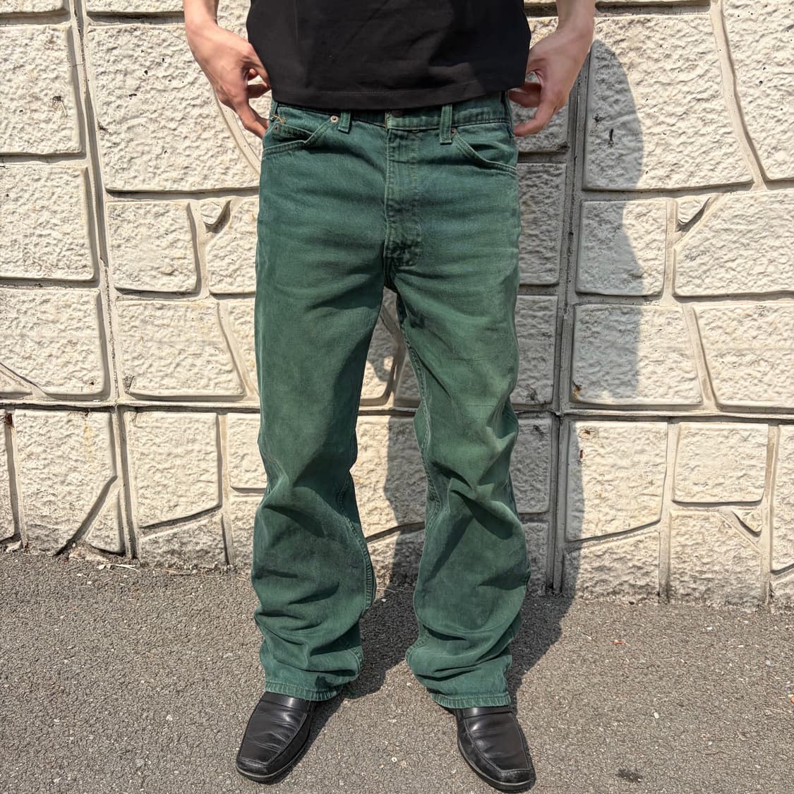 [34] 오렌지탭 리바이스 517 오버다이 그린 데님 상품이미지1