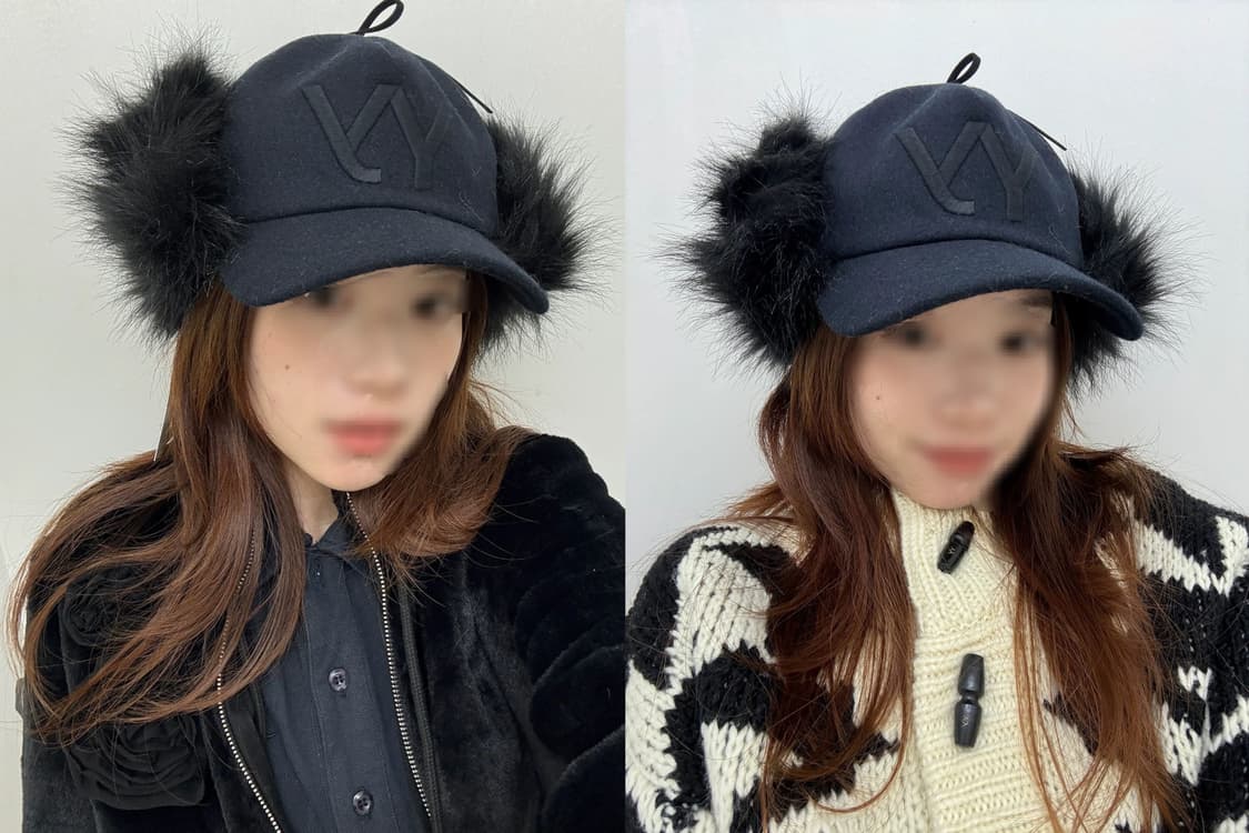 네이비 블랙 오픈와이와이 포우퍼 이어프랩 이어플랩 캡 볼캡 모자 상품이미지2