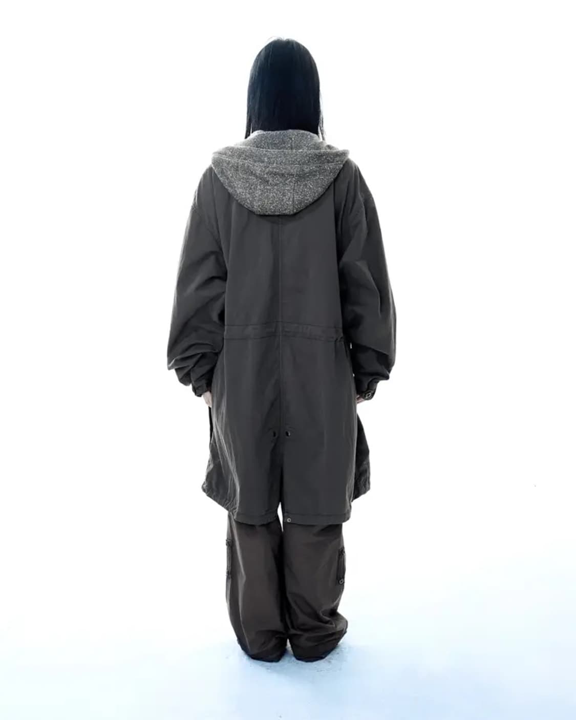 코이세이오 워시드 밀리터리 자켓 머드 차콜 상품이미지3