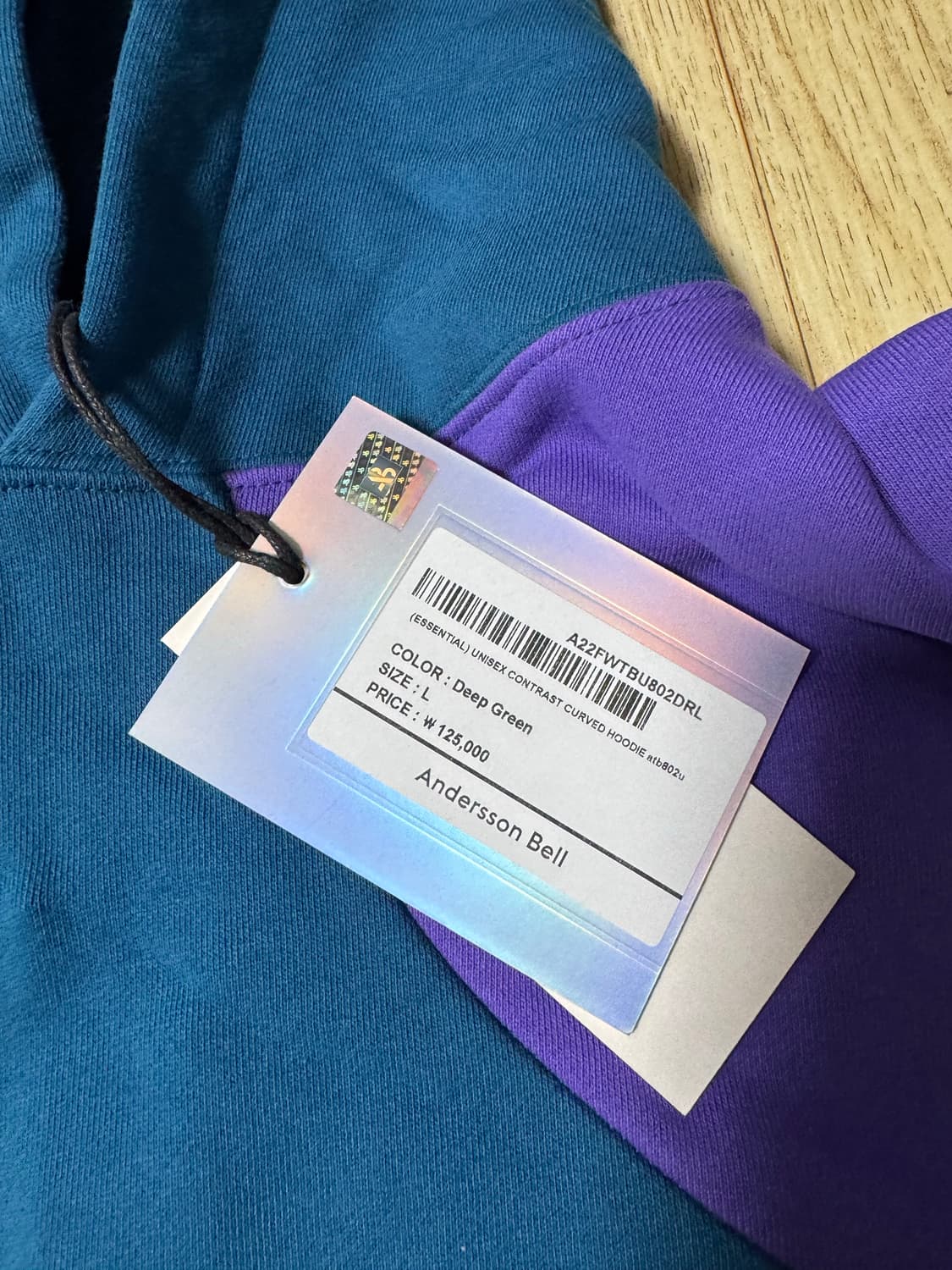 엔더슨벨 콘트라스트 커브드 후드 상품이미지2