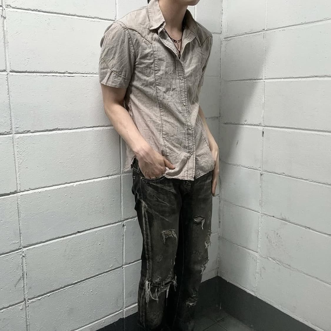 Nicole club grunge short shirts 상품이미지3
