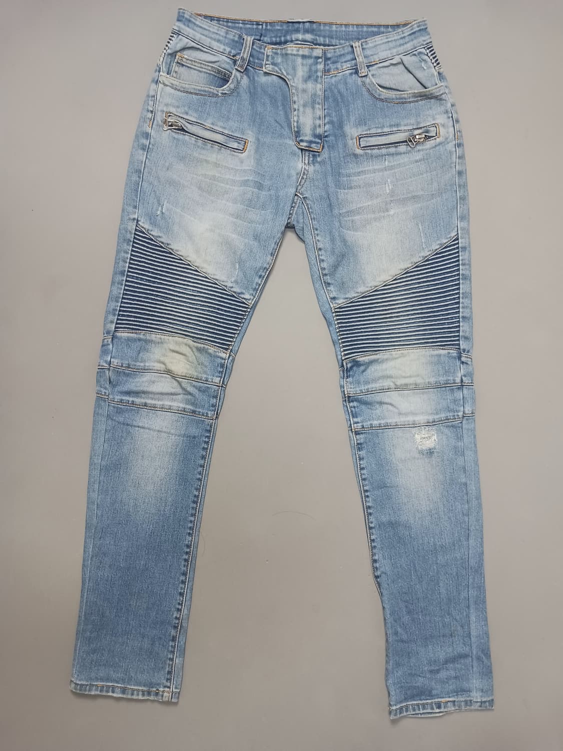 [31] 발망 연청 스크래치 바이커진 청바지 상품이미지1