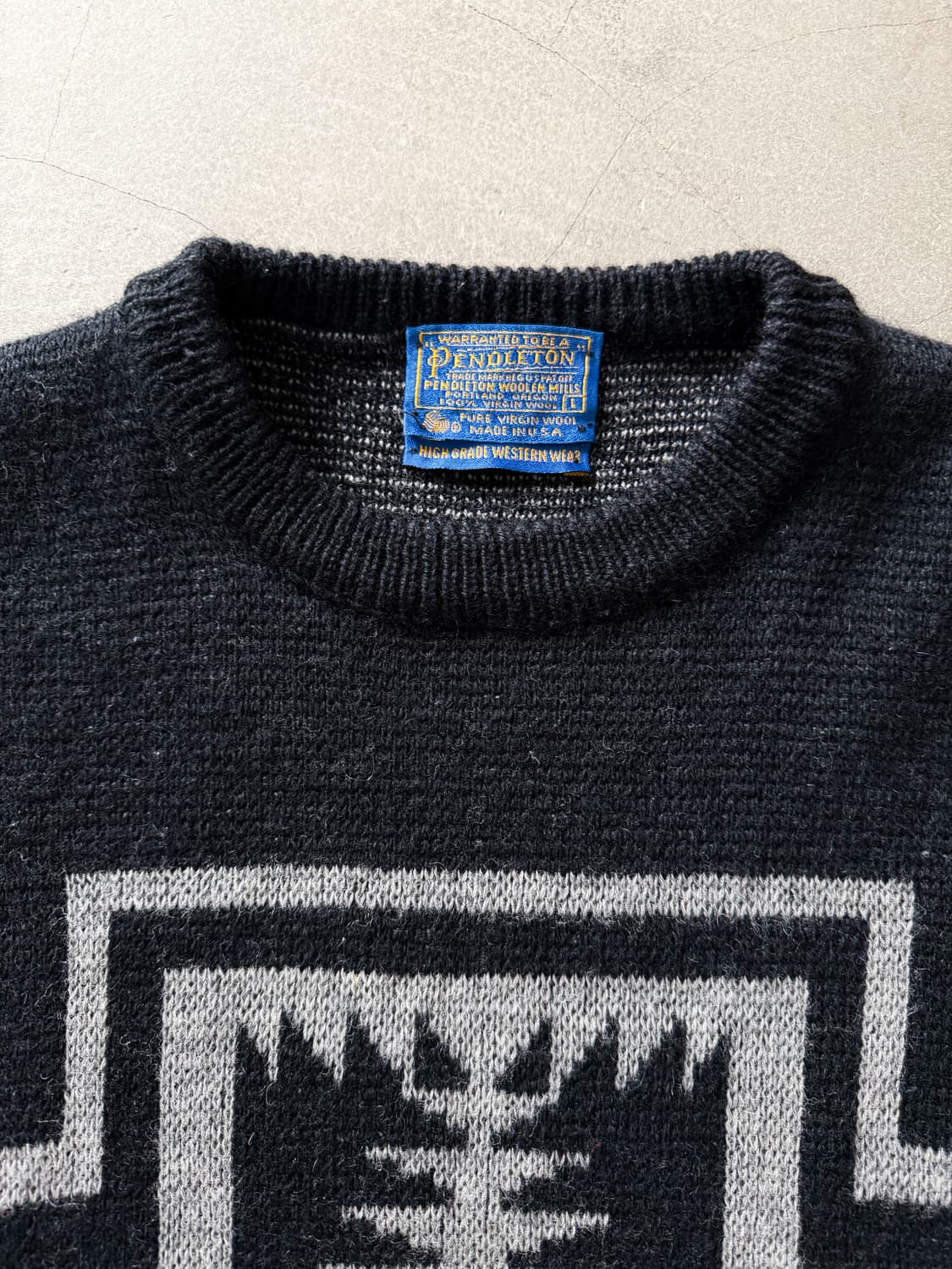 80s Pendleton Navajo Aztec Wool Sweater 상품이미지3