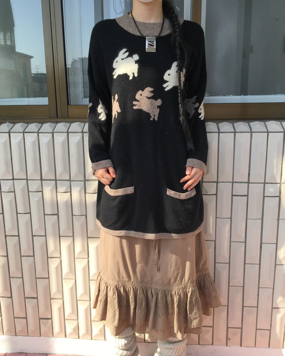 Rabbit point knit 상품이미지5