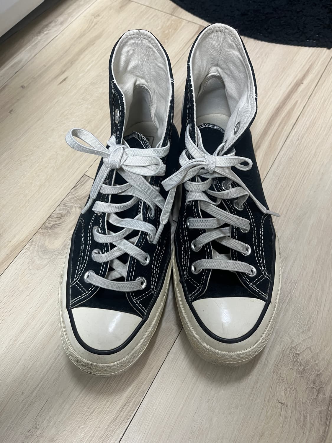 컨버스 척 70 하이 블랙 250 + 고무끈 상품이미지4