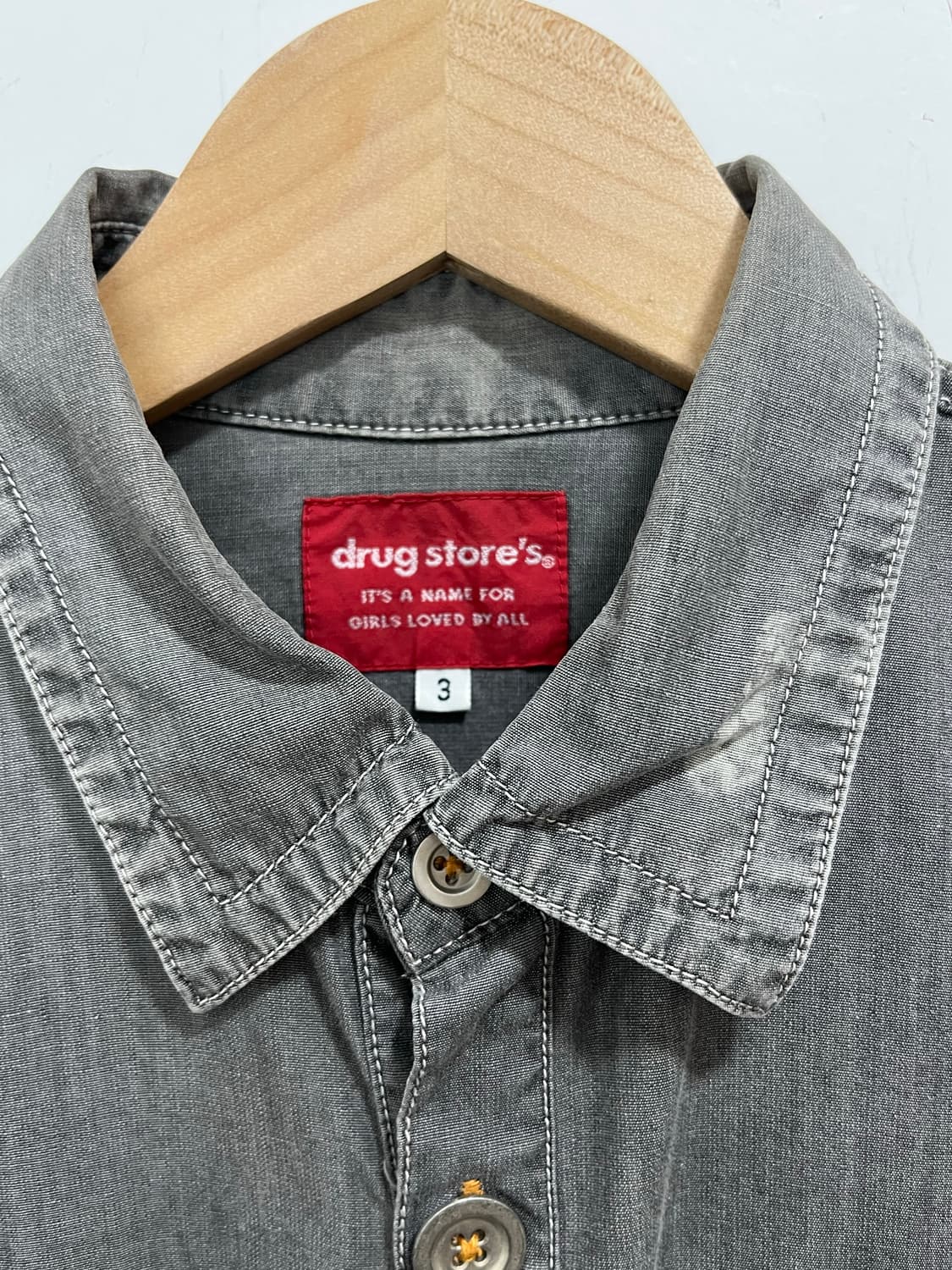 Drug store’s 미니 카고 포켓 돼지 패치 셔츠 상품이미지4