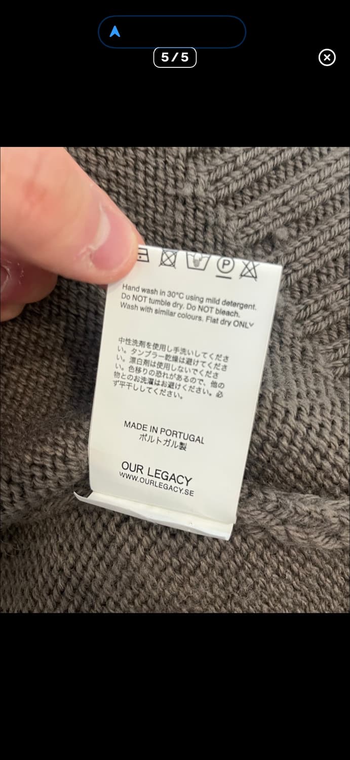 아워레가시 울 니트집업 가디건 48 상품이미지5