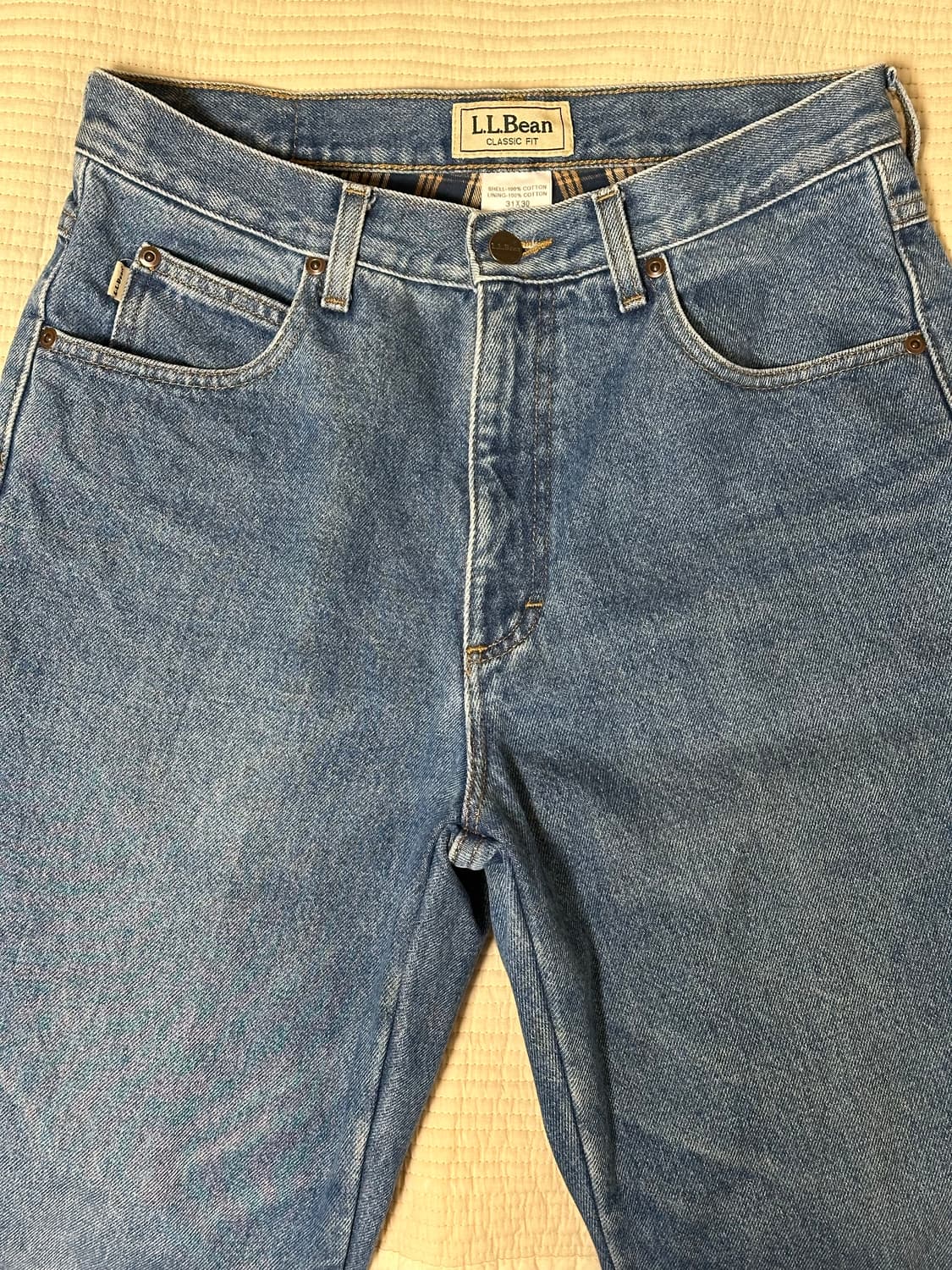 데님 진 / 청바지 체크 플라넬 면 안감 상품이미지2