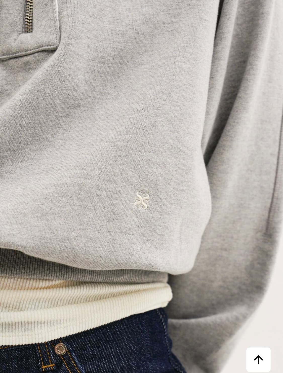 SATUR 세터 로고 하프집업 스웻셔츠  상품이미지3