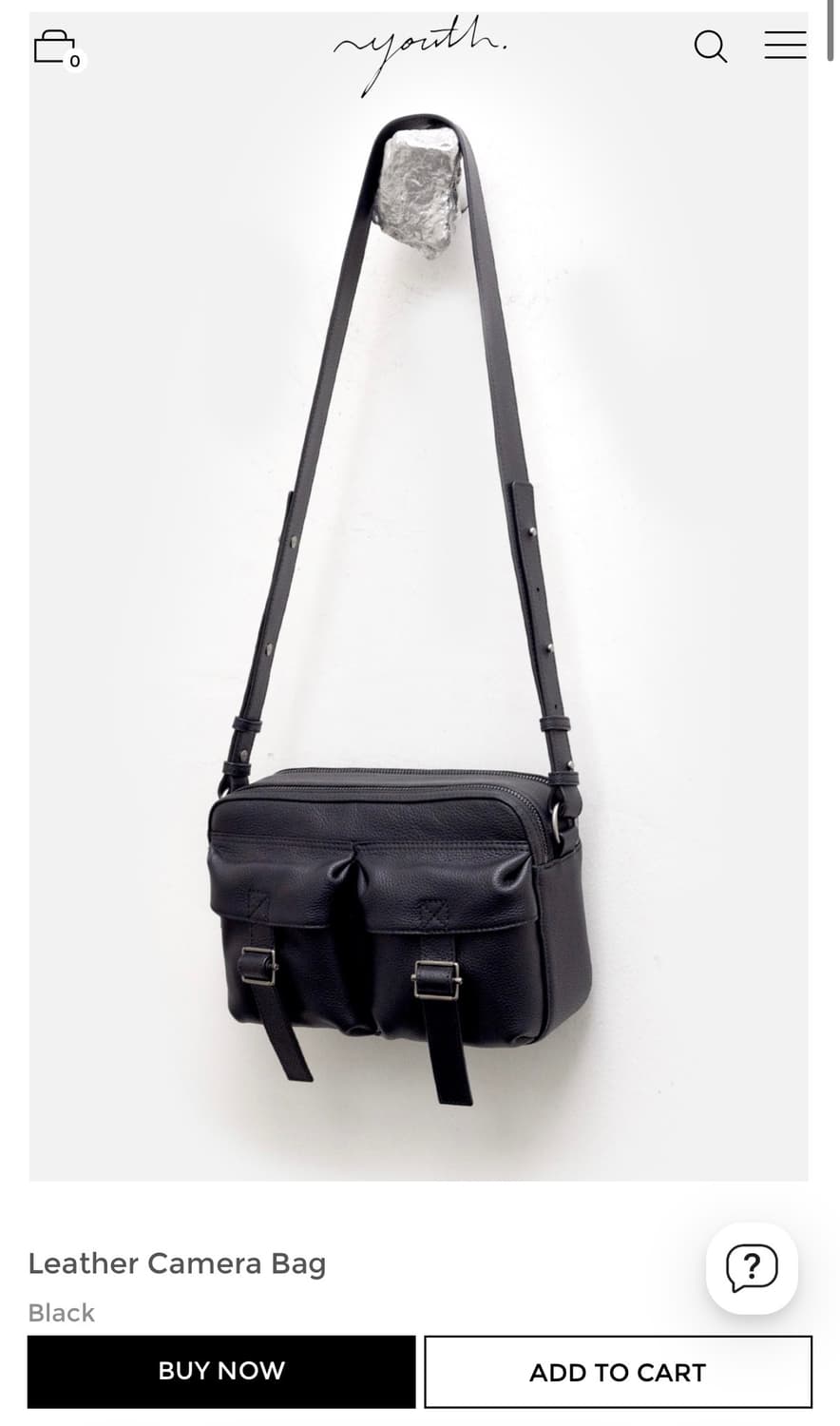 유스 레더 카메라백 블랙 상품이미지3