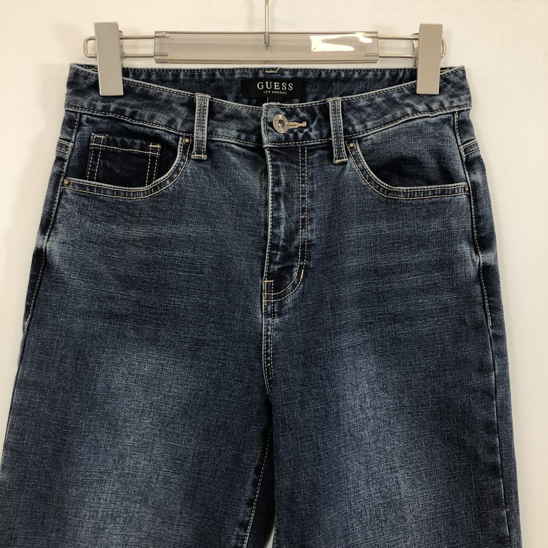 게스 프리미엄 스틸로고 와이드데님진 25 인치  상품이미지2