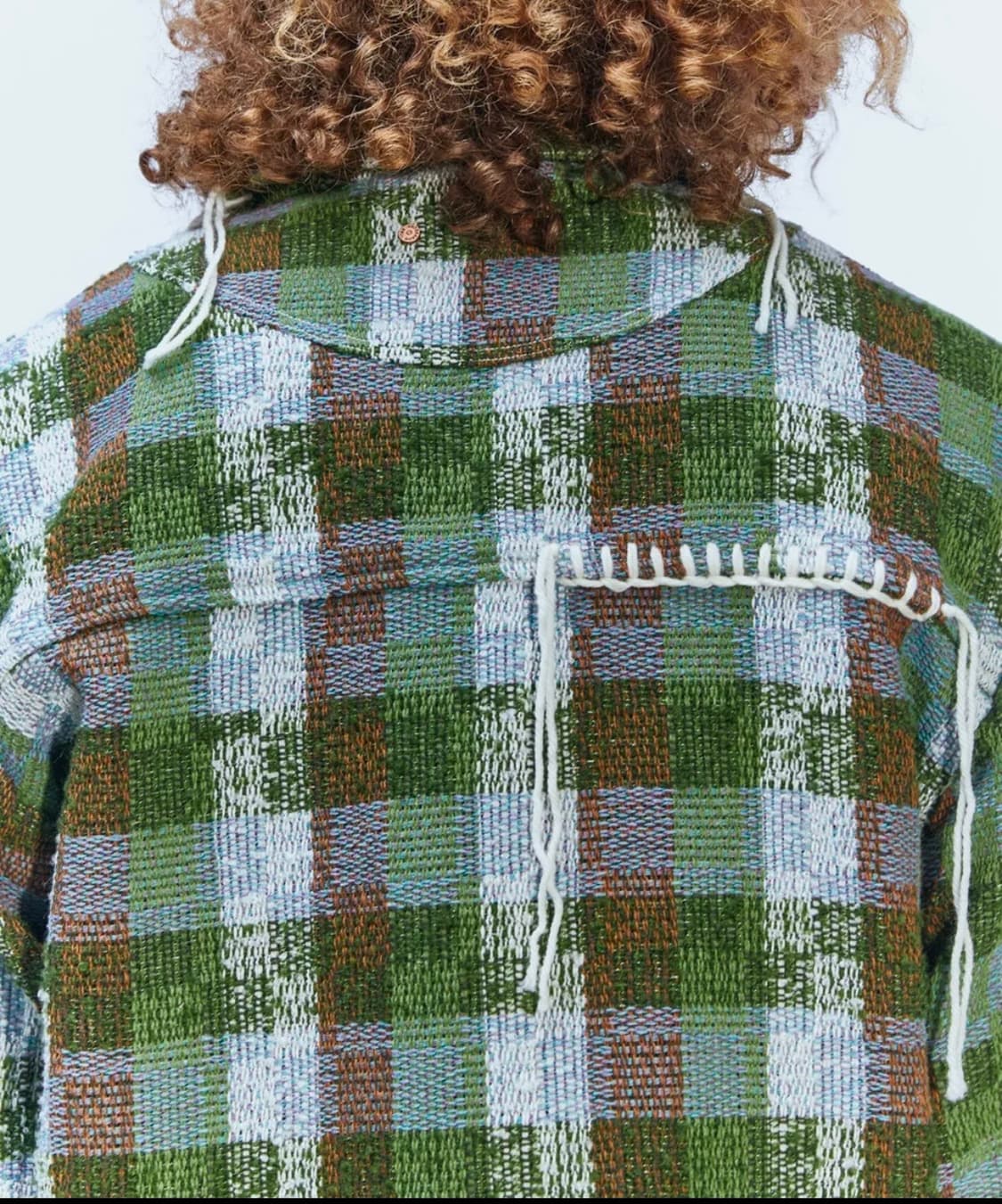 XL) 앤더슨벨 캔리 체크 워크 자켓 그린 상품이미지4