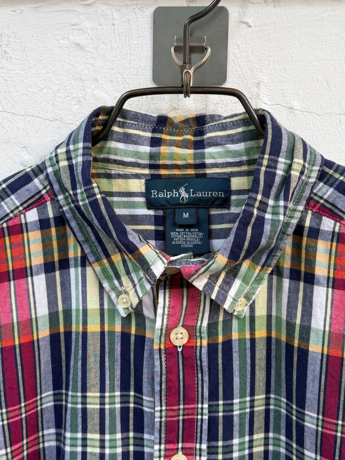 Ralph Lauren 랄프로렌 반팔 버튼다운 체크셔츠 주니어 M 상품이미지2