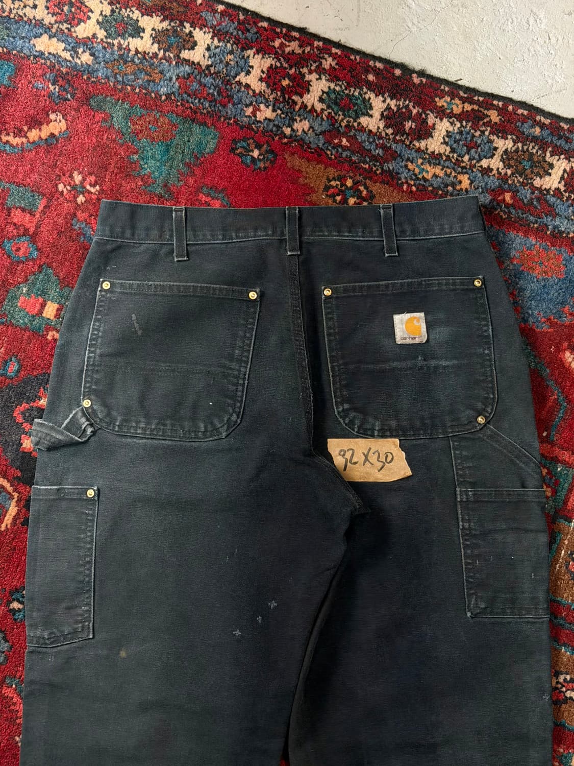 OG USA Made 칼하트 B01 더블니 블랙 칼하트 썩블니 카펜터 상품이미지6