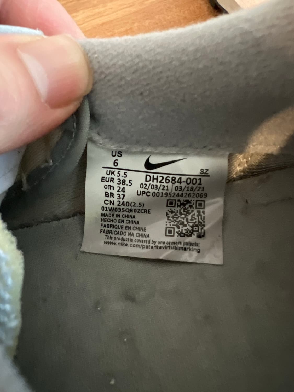 나이키 x 사카이 x 프라그먼트 LD와플 '라이트 스모크 그레이 상품이미지4